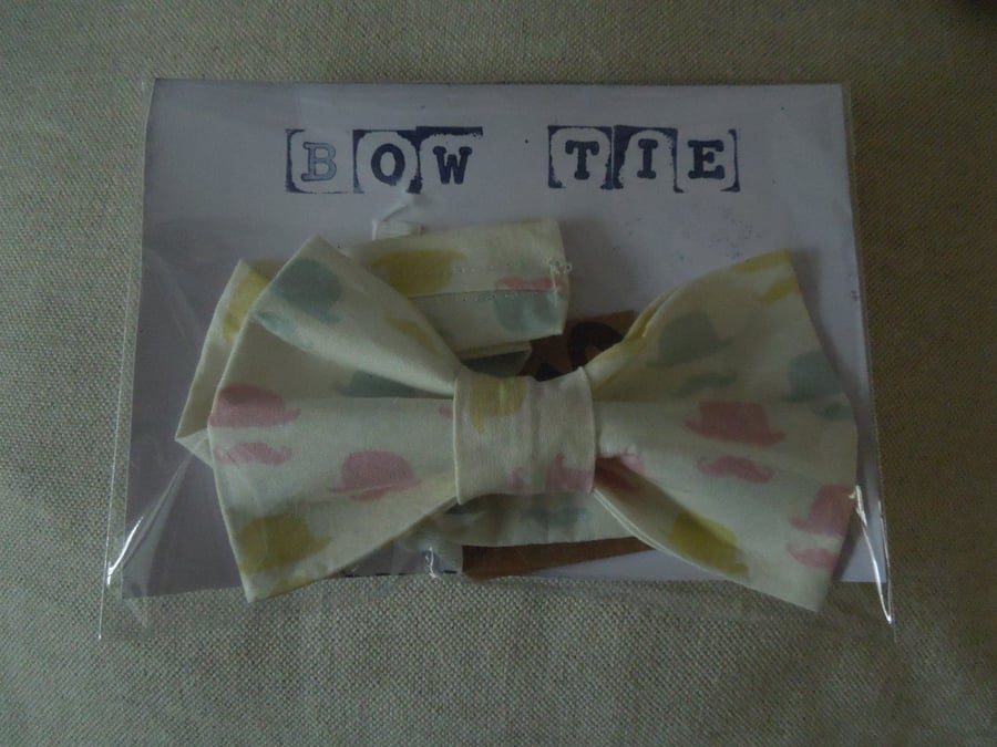 Candy colours Bowler and Tash Bowtie