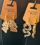 2 pairs dragon dangling earrings 