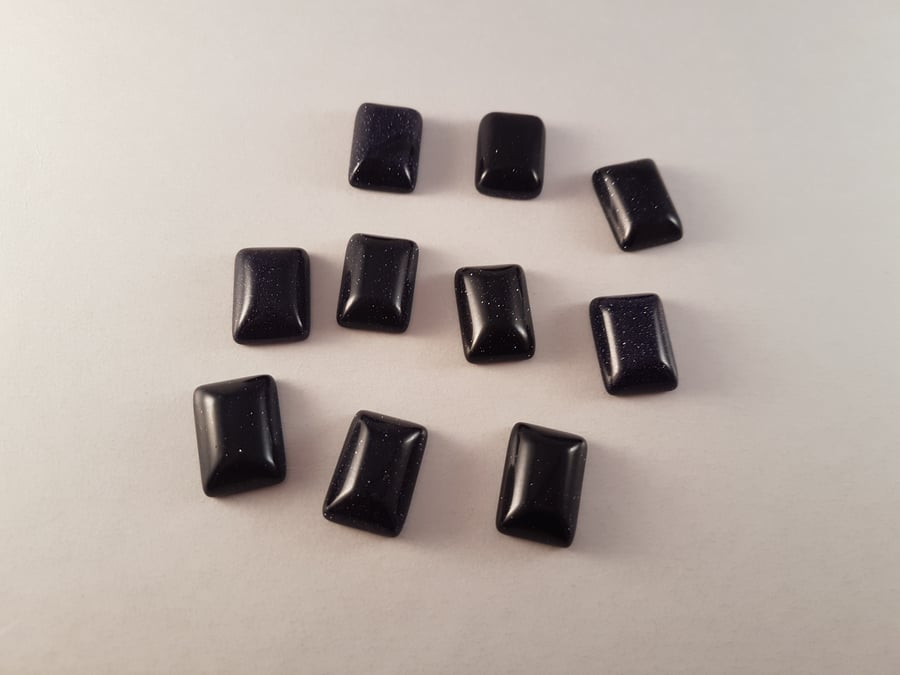 Blue Goldstone (Sandstone) 18 x 13mm Oblong Cabochon