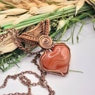 Celtic Style Copper Necklace With Sardonyx