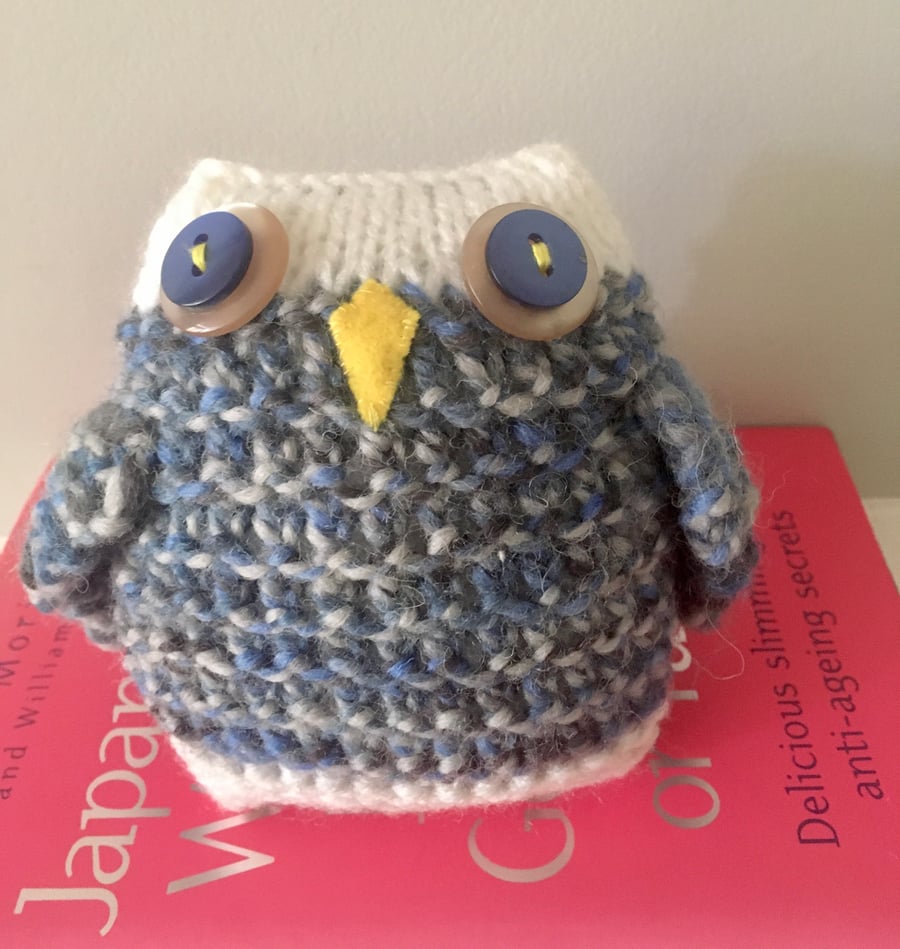 Summer Seconds  Handmade green owl  ornament 