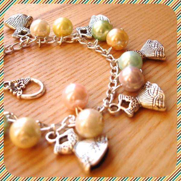 Pearly Dress Charm Bracelet