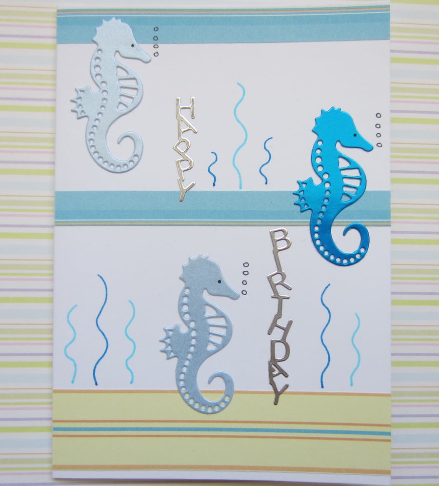 Seahorse Birthday Card