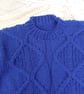 Children's Hand Knitted Chunky Cabled Double Diamond Patterned Jumper - Image 3