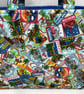 Travel stickers tote bag, Postcards shopper, handmade in Sussex - Image 7