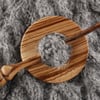 Shawl Pin in Zebrano Wood