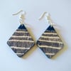 Geometric wood earrings