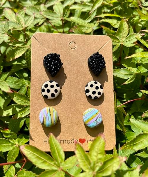 Beautiful Trio of Stylish Stud Earrings