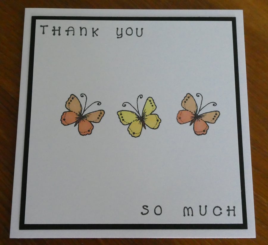 Thank You Card - Butterflies