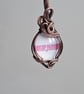 Top Mum Glass & Copper Pendant Necklace Gift Jewellery Jewelry Mothers Day - Image 1