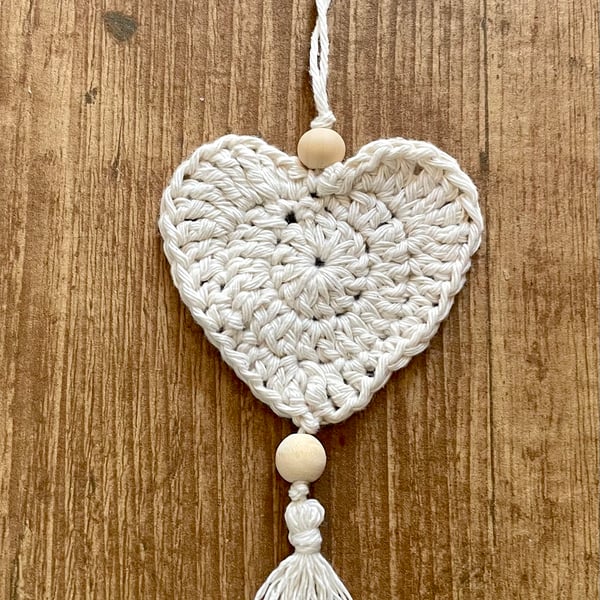 Boho Hanging Heart, Hanging Heart, Heart, Heart Decoration, Vintage Heart Design