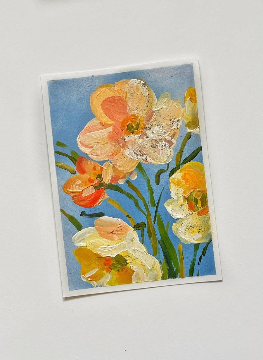 Hand-painted greeting card