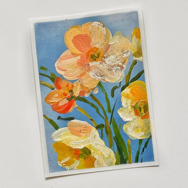 Hand-painted greeting card