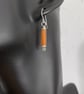 Scrolls orange aventurine silver earrings - Image 2
