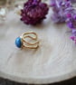 Light Blue Sparkly Hypoallergenic Adjustable Ring - Image 2