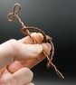 Copper Wire Weave Hair Slide or Shawl Pin - Image 7