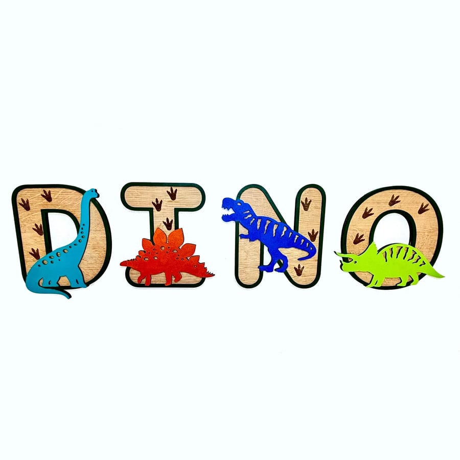 Custom Dinosaur 3D Name Sign Letters