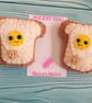 Felt Egg on Toast Pocket Hug and card,pocket buddy,comfort pocket pal. - Image 2
