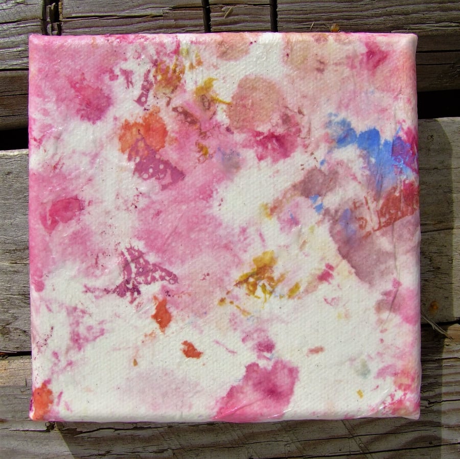 Pretty pink - 5x5" original mini canvas