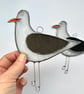 Stained Glass Seagull Suncatcher - Handmade Hanging Decoration