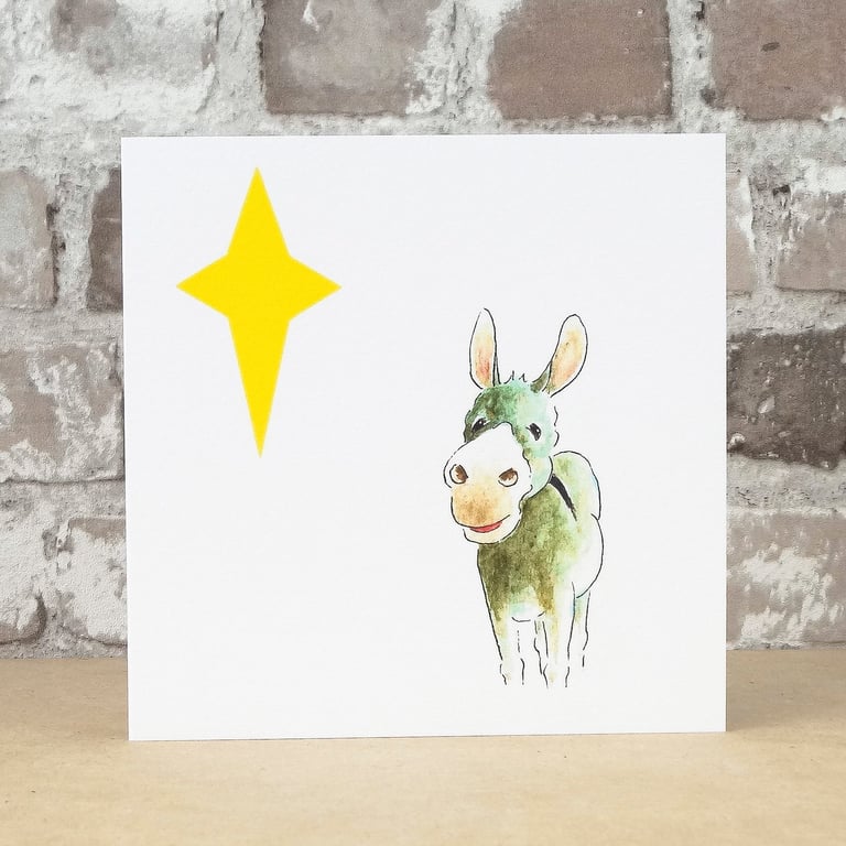 Christmas Card Donkey