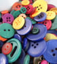 50g Mixed Bright Craft Buttons - Image 2