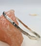 Recycled Sterling Silver Hammered Bangle – 6.5cm Diameter – One of a KInd - Image 9