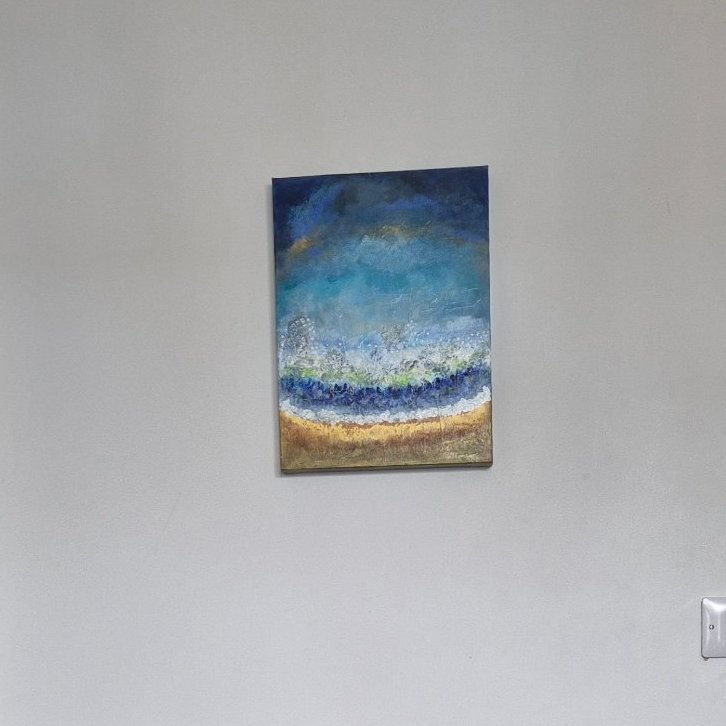 Original handpainted acrylic seascape