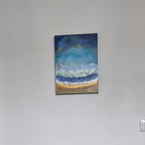 Original handpainted acrylic seascape