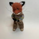 Hand Knitted Fox Doll - Dot Pebbles Pattern 