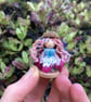 Tiny Button Fairy Decoration With An Acorn Hat - Pink And Blue - Image 3