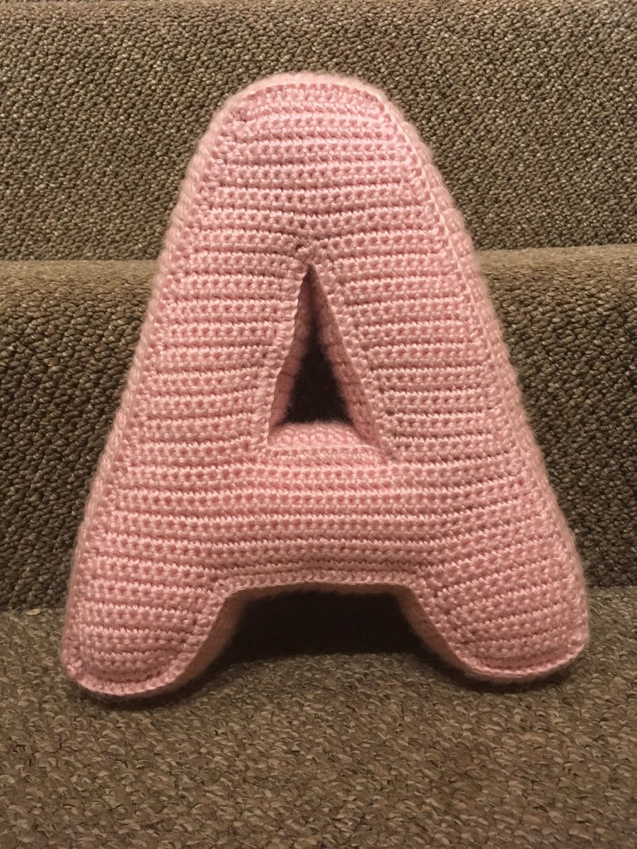 Crochet Alphabet Cushion
