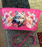 Pink fence planter with wolf motif stunning 