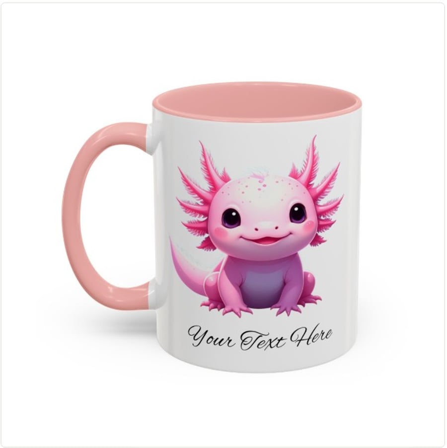 Cute Pink Axolotl 11oz Mug