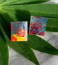 Autumn Lights, Stainless Steel Post Earrings.