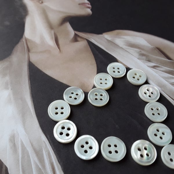 9mm and  10mm Real Mother of Pearl Shell, clean back Premium Quality