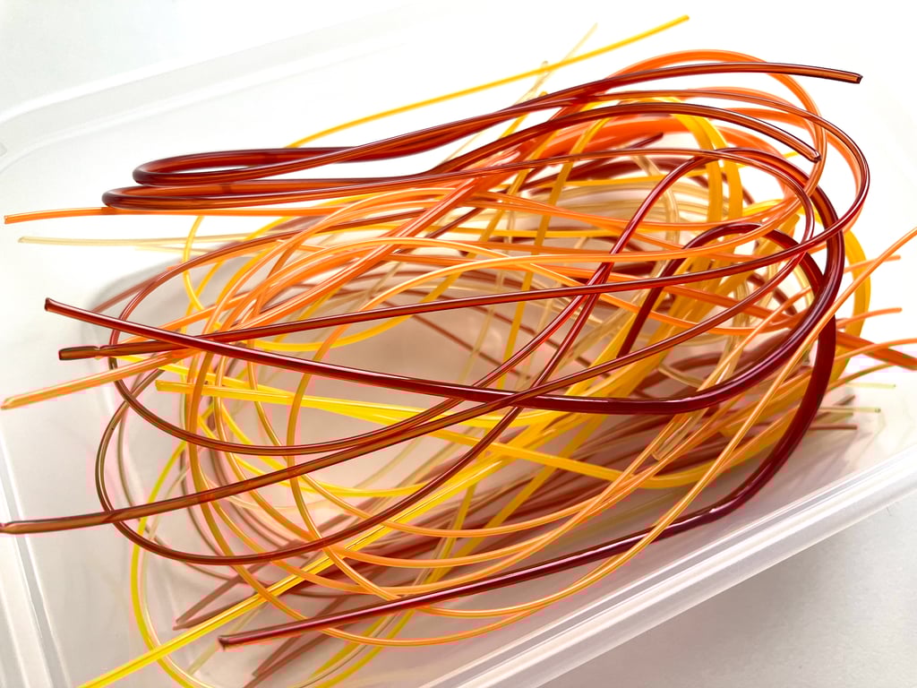 50g Hot Mix Bullseye 90 coe glass Vitrigraph stringers