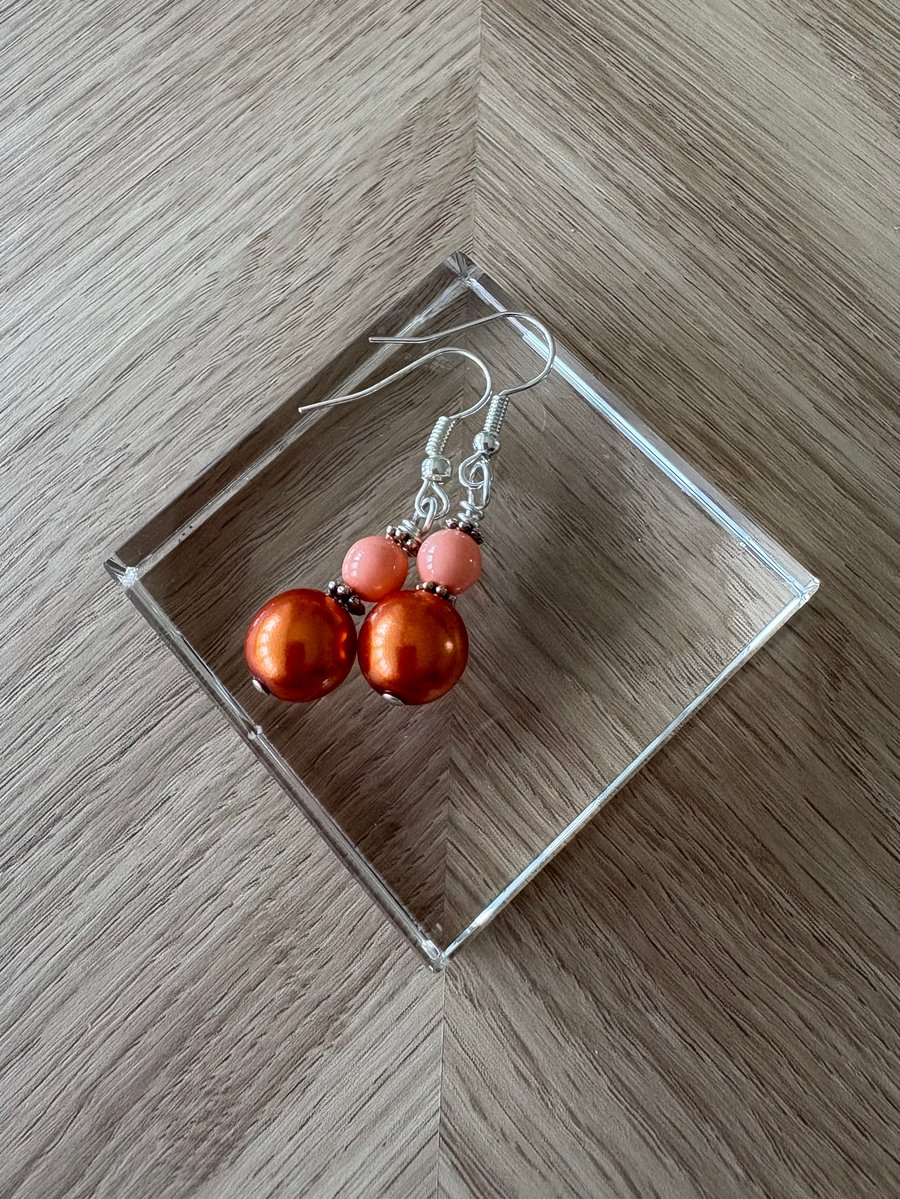 Orange earrings