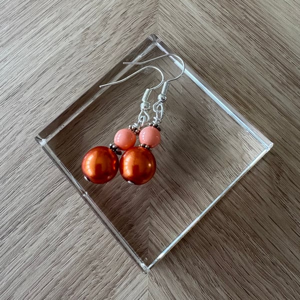 Orange earrings