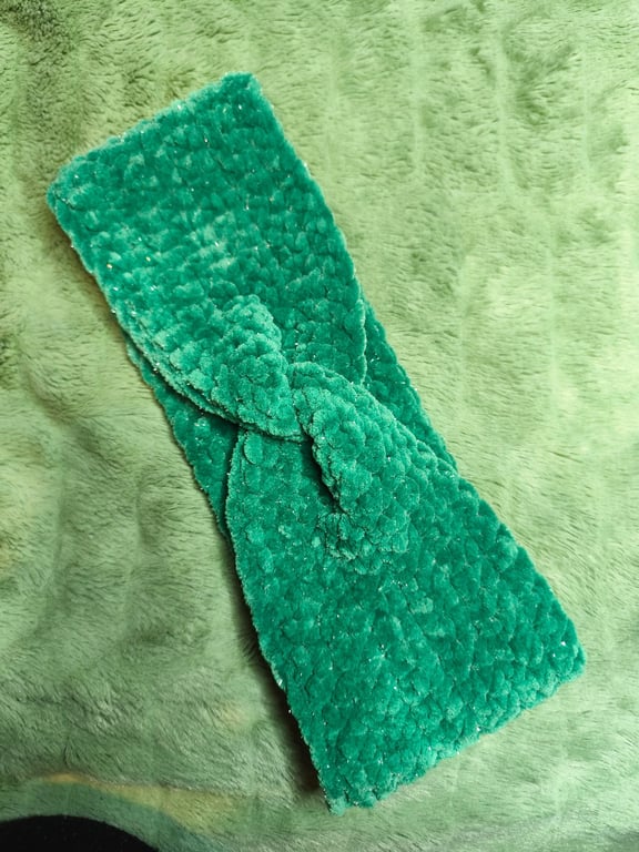 Green Glitter Headband Ear Warmer
