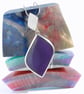 Purple bowlerite and sterling silver pendant