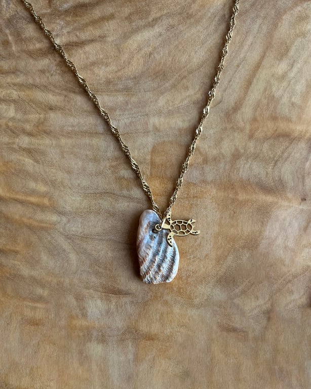 Turtle Sea Shell Fragment Necklace 