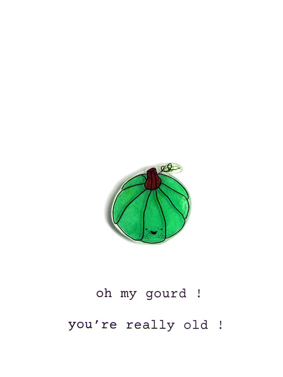 birthday card - oh my gourd ! you're really old !