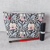 Make up bag, zipped pouch, cosmetic bag, Liberty fabric