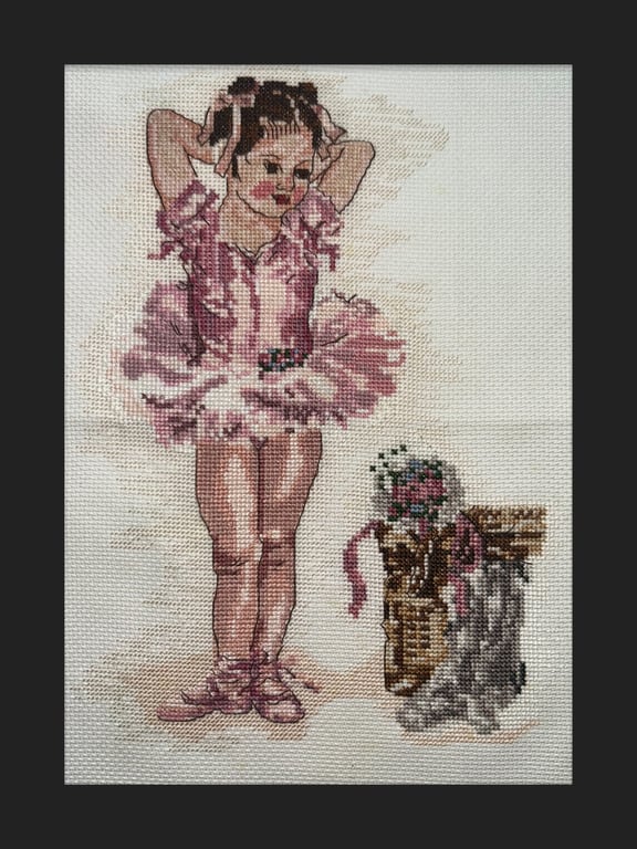 Little Ballerina - Hand-stitched Embroidery Art 