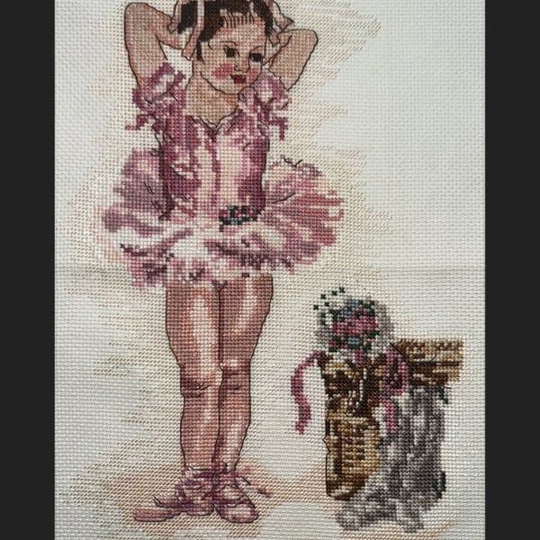 Little Ballerina - Hand-stitched Embroidery Art 