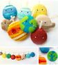 Make Your Own felt Solar System Garland Kit. Sewing pattern. DIY Craft - Image 1