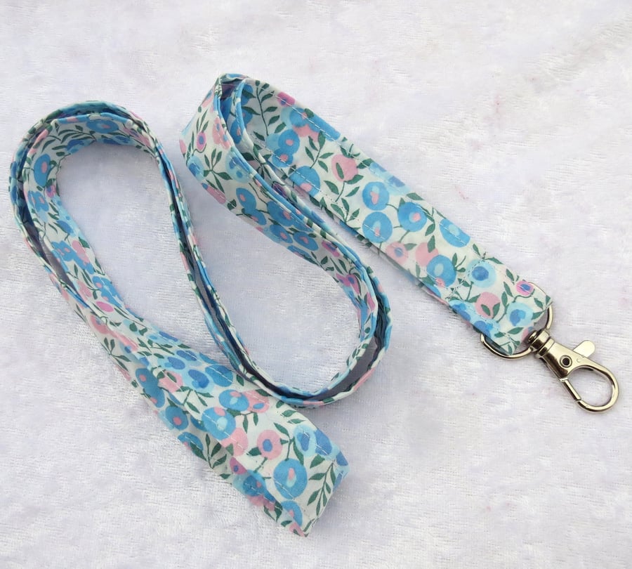 Liberty Tana Lawn lanyard, with swivel lobster clip, badge holder