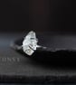 Dandelion Ring Herkimer Diamond Resin Ring Raw Crystal Cocktail Ring Statement R - Image 2