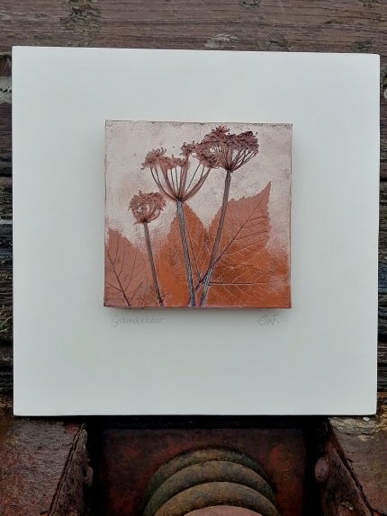 Ceramic plant print framed Wall Art